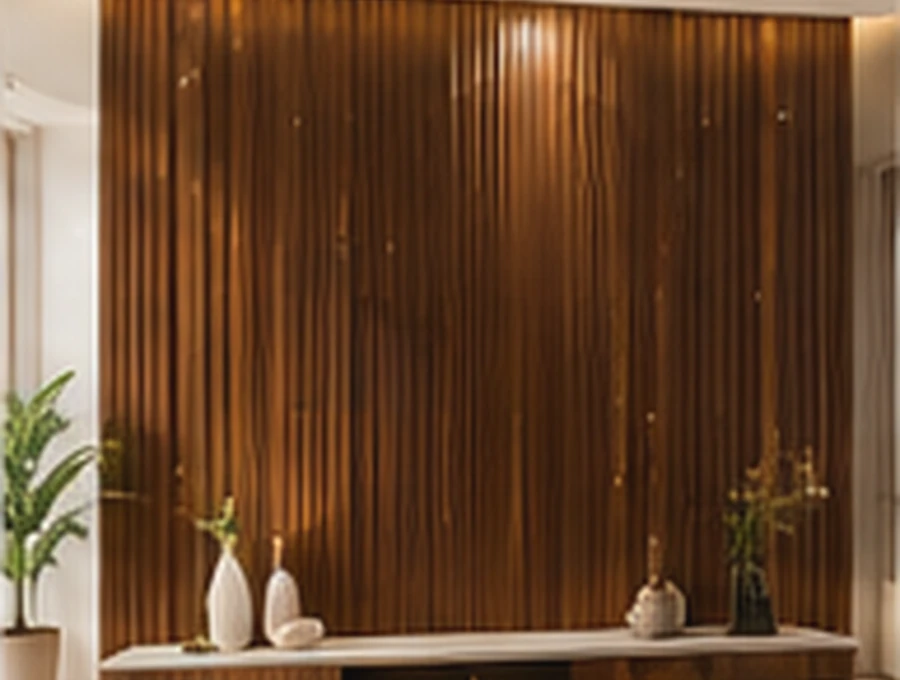 Wood-tone panel finish sample